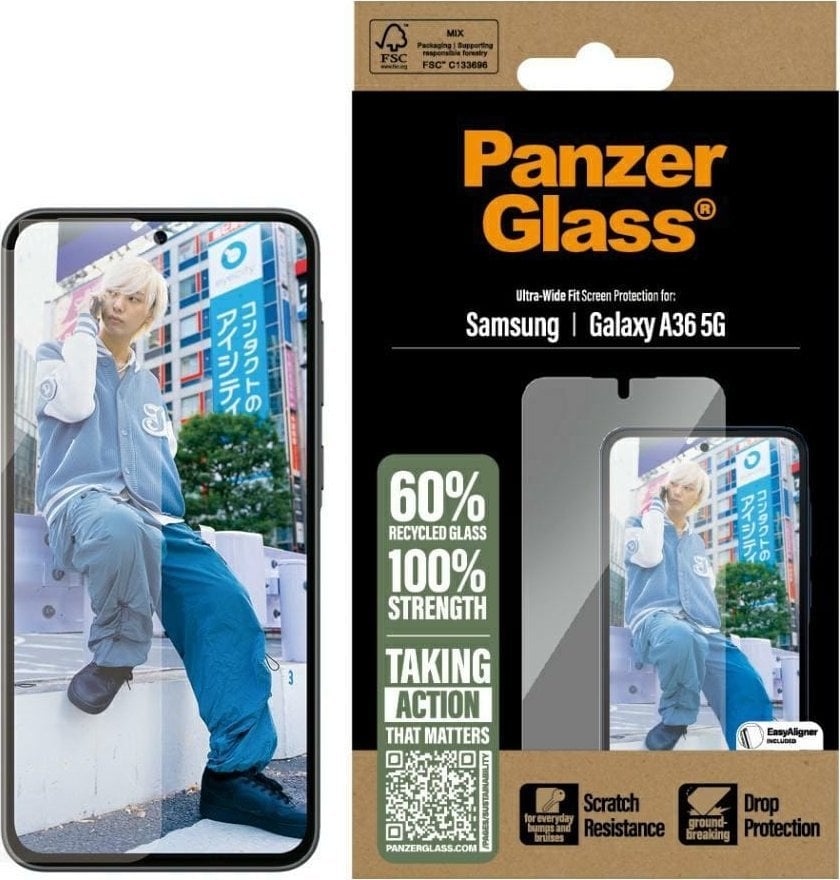 PanzerGlass Szkło hartowane Ultra-Wide Fit do Samsung Galaxy A36 5G
