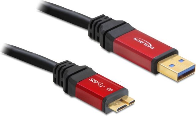 Фото - Кабель Delock Kabel USB  USB-A - microUSB 5 m Czerwony  (82763)