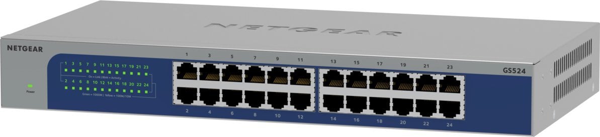 Switch NETGEAR NETGEAR GS524v3 - Switch - 24 x 10/100/1000 - an Rack montierbar, wandmontierbar