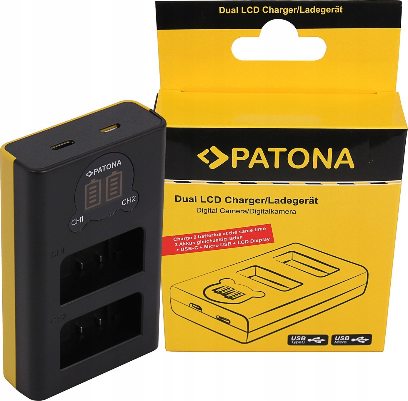 Ładowarka do aparatu Patona 141624 ładowarka akumulatorów Akumulator aparatu cyfrowego USB