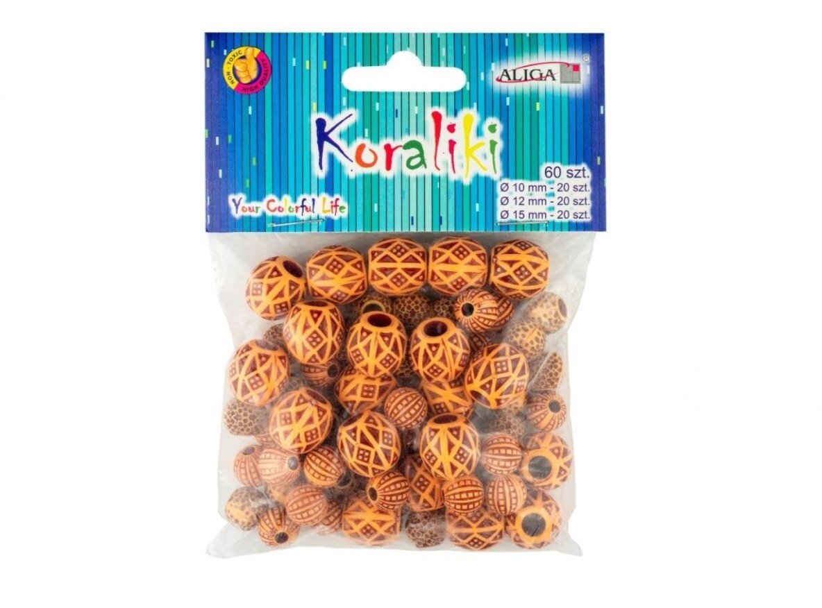 Aliga Koraliki plastikowe 60szt