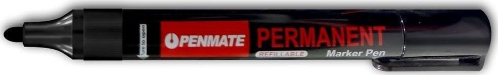 Penmate Marker permanenty okrągły czarny (12szt)PENMATE