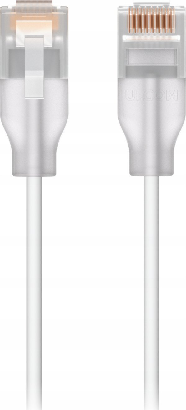   Ubiquiti UACC-Cable-Patch-EL-1M-W kabel sieciowy Półprzezroczysty, Biały Cat6
