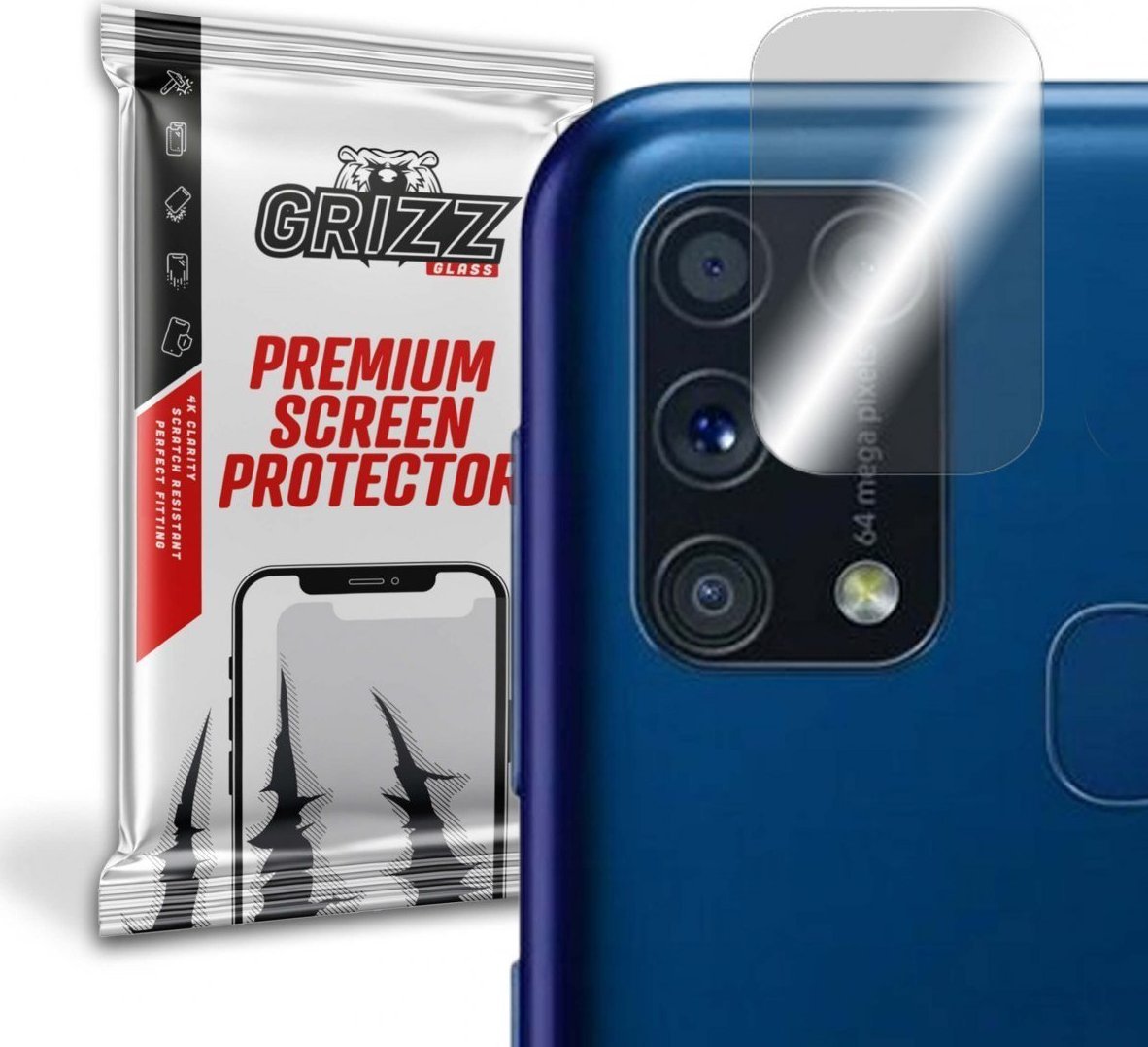Zdjęcia - Szkło / folia ochronna GrizzGlass Szkło hybrydowe na aparat Grizz Samsung Galaxy M31