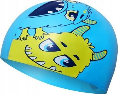 Nils Extreme NQC MONSTER NIEBIESKI DZIECIĘCY CZEPEK SILIKONOWY NILS AQUA