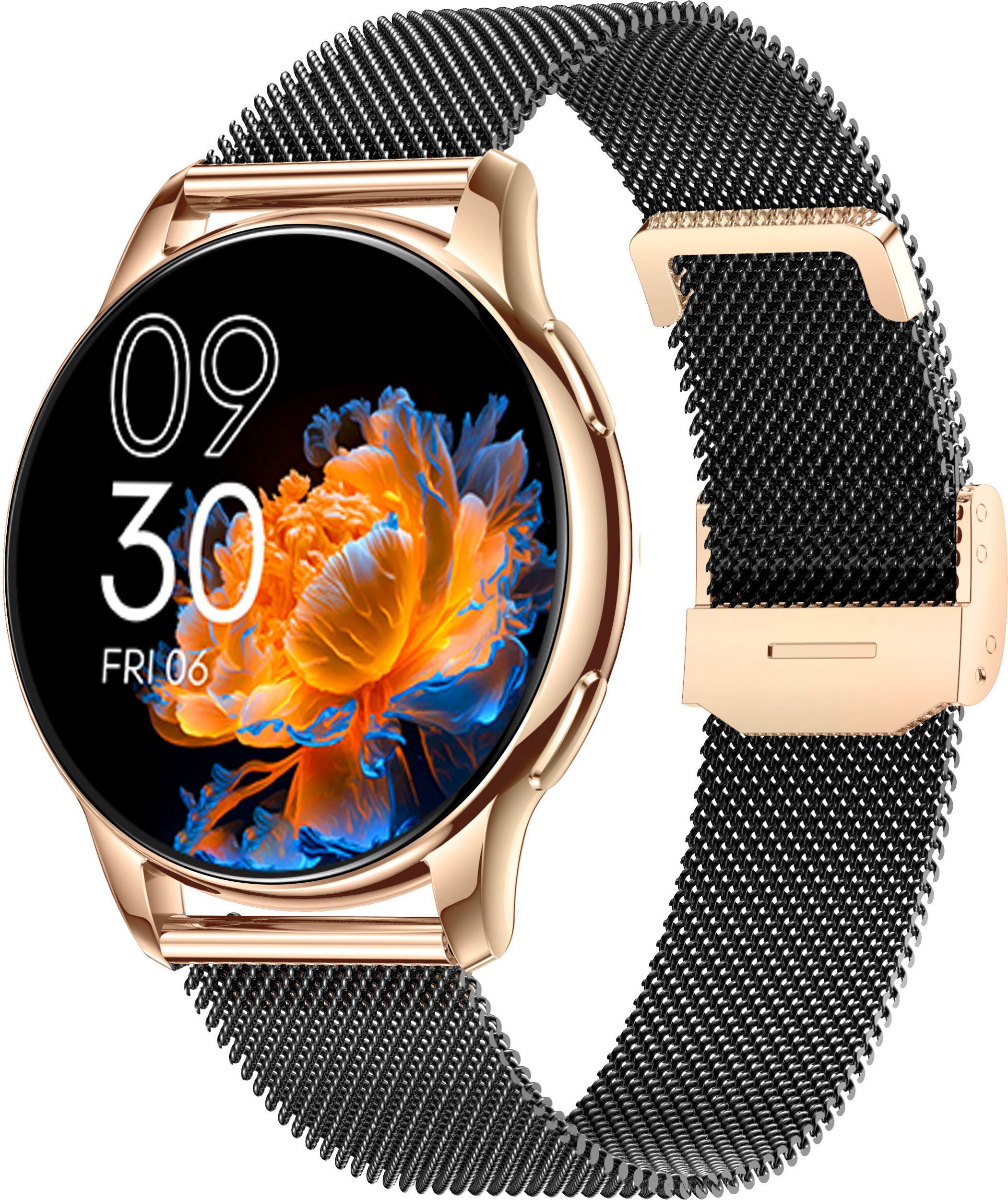 Smartwatch Rubicon Smartwatch damski Rubicon -Asturia- - AMOLED rozmowy BT tętno SpO IP67 złoty