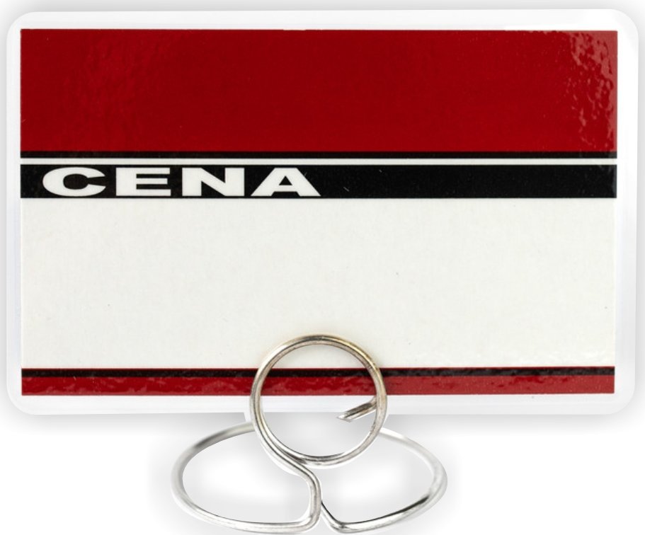 StudioCen Etykiety Cenowe Laminowane - Cenówki BORDOWE 60x95mm