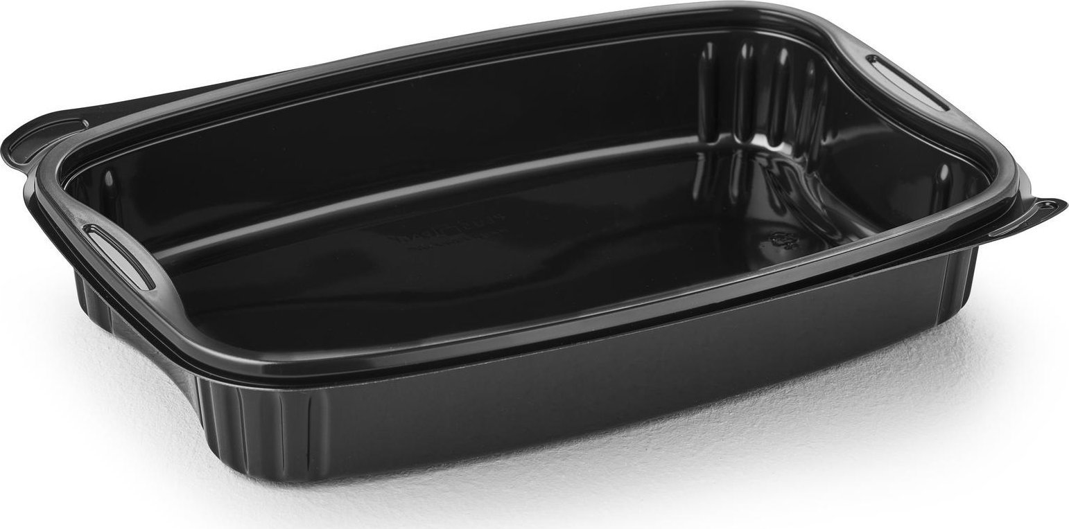Bakke Bistro 1-rum 980 ml 254x174x42 mm PP Sort,6 szt x 50 opak.