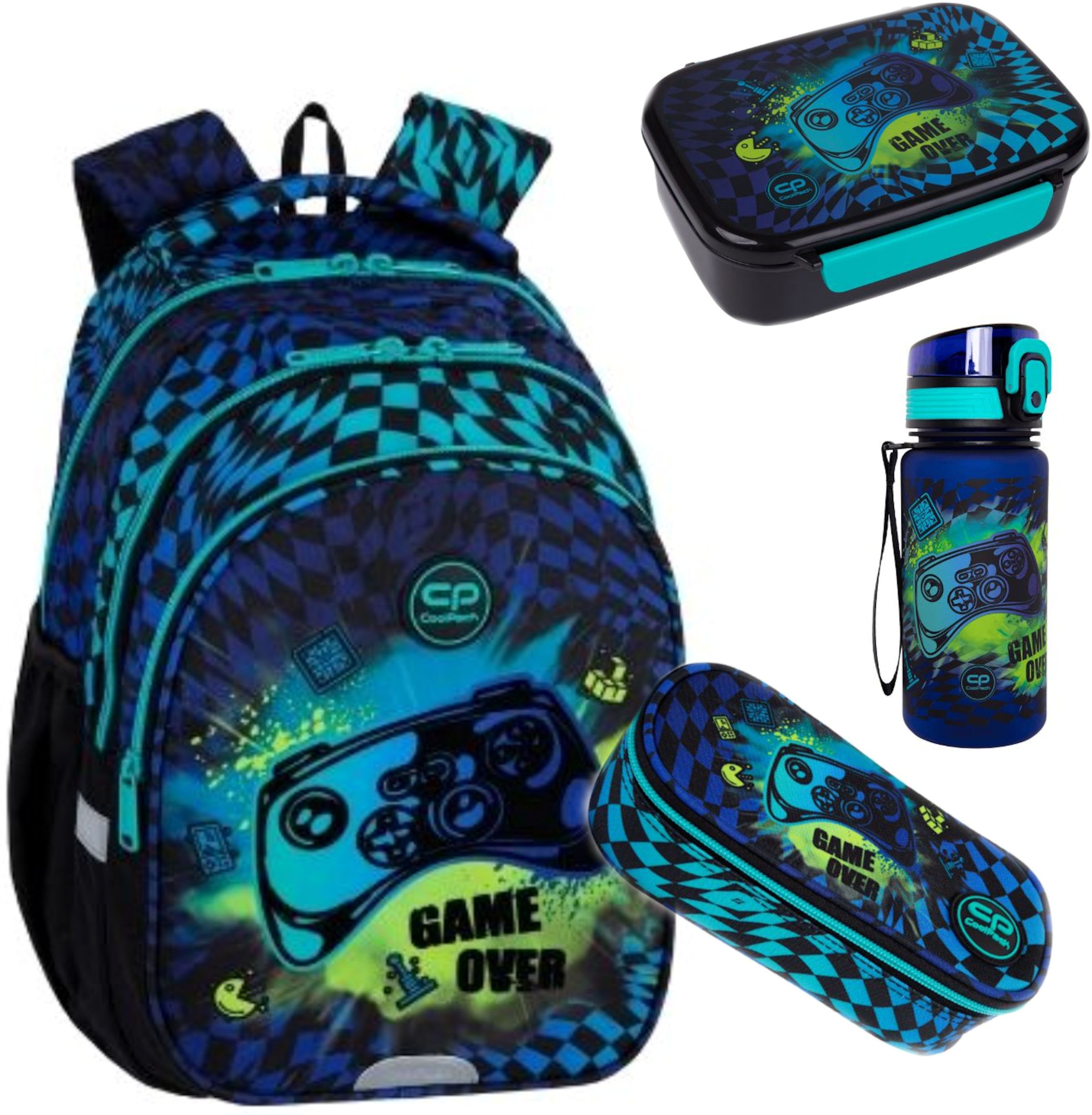 Coolpack plecak szkolny zestaw 4w1 gamer chess klasa 1-3 j (CP_GAMER4W1)