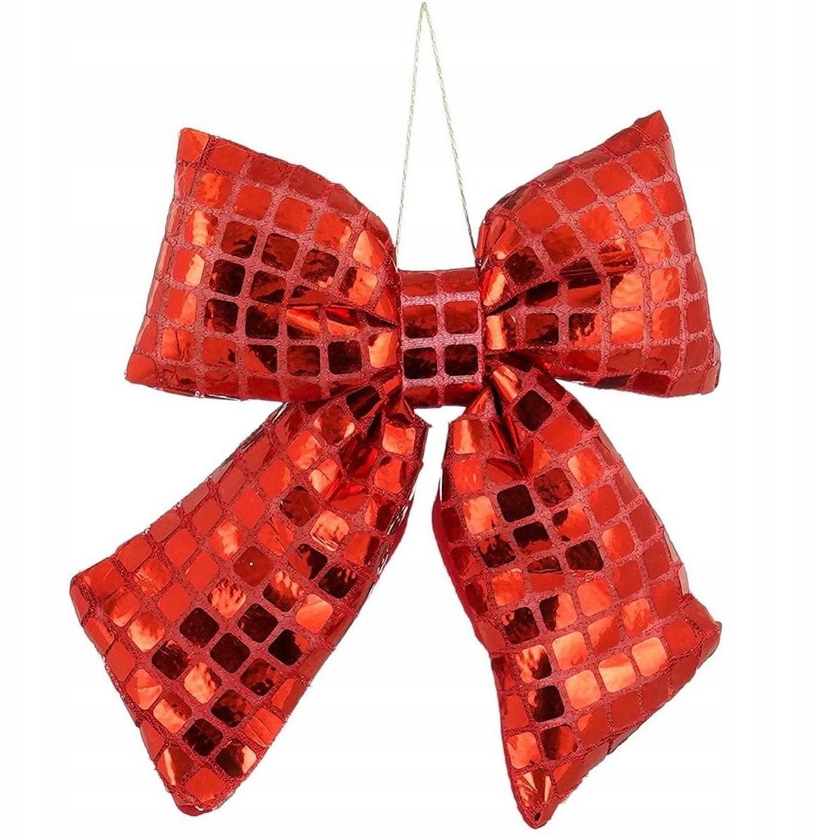 KOKARDA DEKORACYJNA CZERWONA 15x17CM MICA