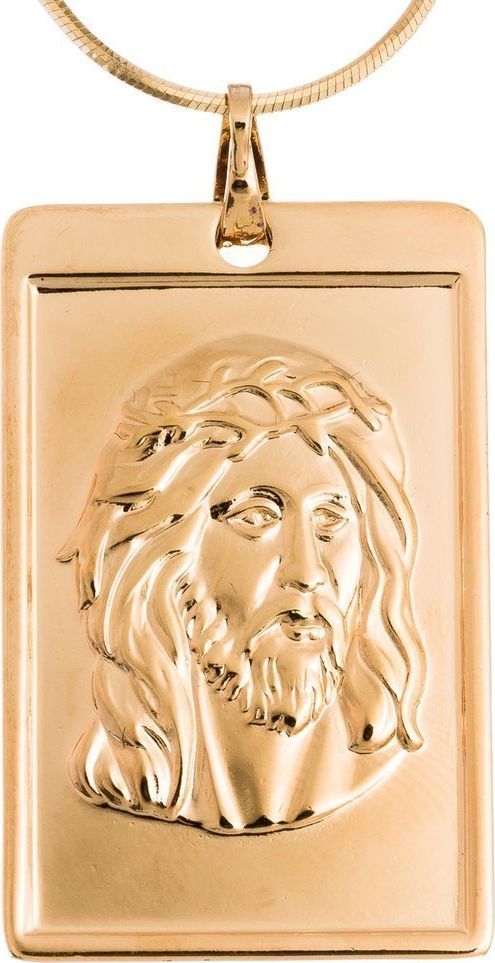 Zdjęcia - Pozostała biżuteria Piękna zawieszka - medalion z wizerunkiem Jezusa Nie dotyczy