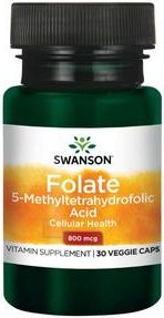 Swanson Folian Quatrefolic 800mcg 30 kapsułek
