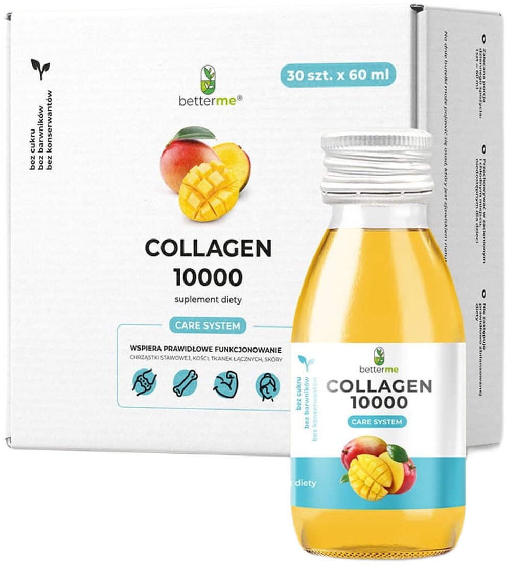 BETTERME_Collagen 10000 Care System kolagen rybi do picia suplement diety Mango 30x60ml