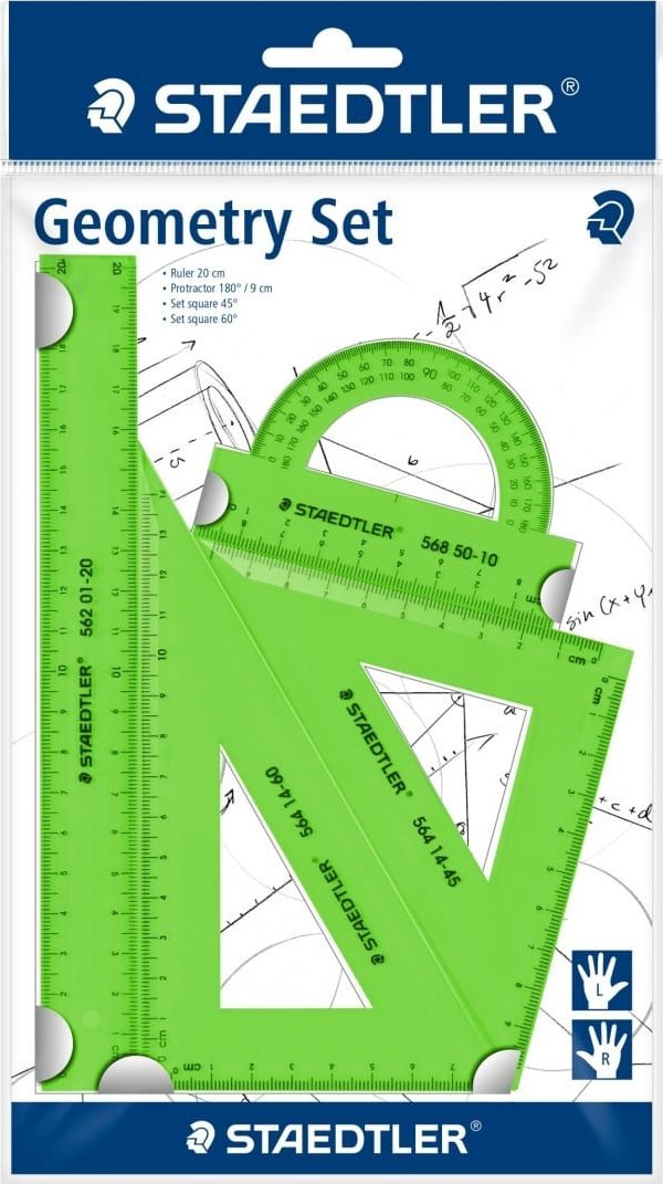 Фото - Інші шкільні товари STAEDTLER Zestaw kolorowych przyborów do matematyki  zestaw geometryczny 