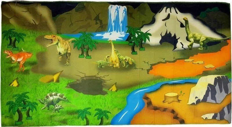 LeanToys Mata na podłogę Farma Dywan z Dinozaurami LEAN Toys