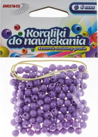BREWIS Koraliki do nawlekania 6mm K6-6 fiolet. Brewis