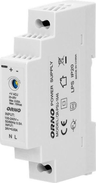 Orno Zasilacz na szynę DIN 24VDC 0,63A 15W OR-PSU-1646