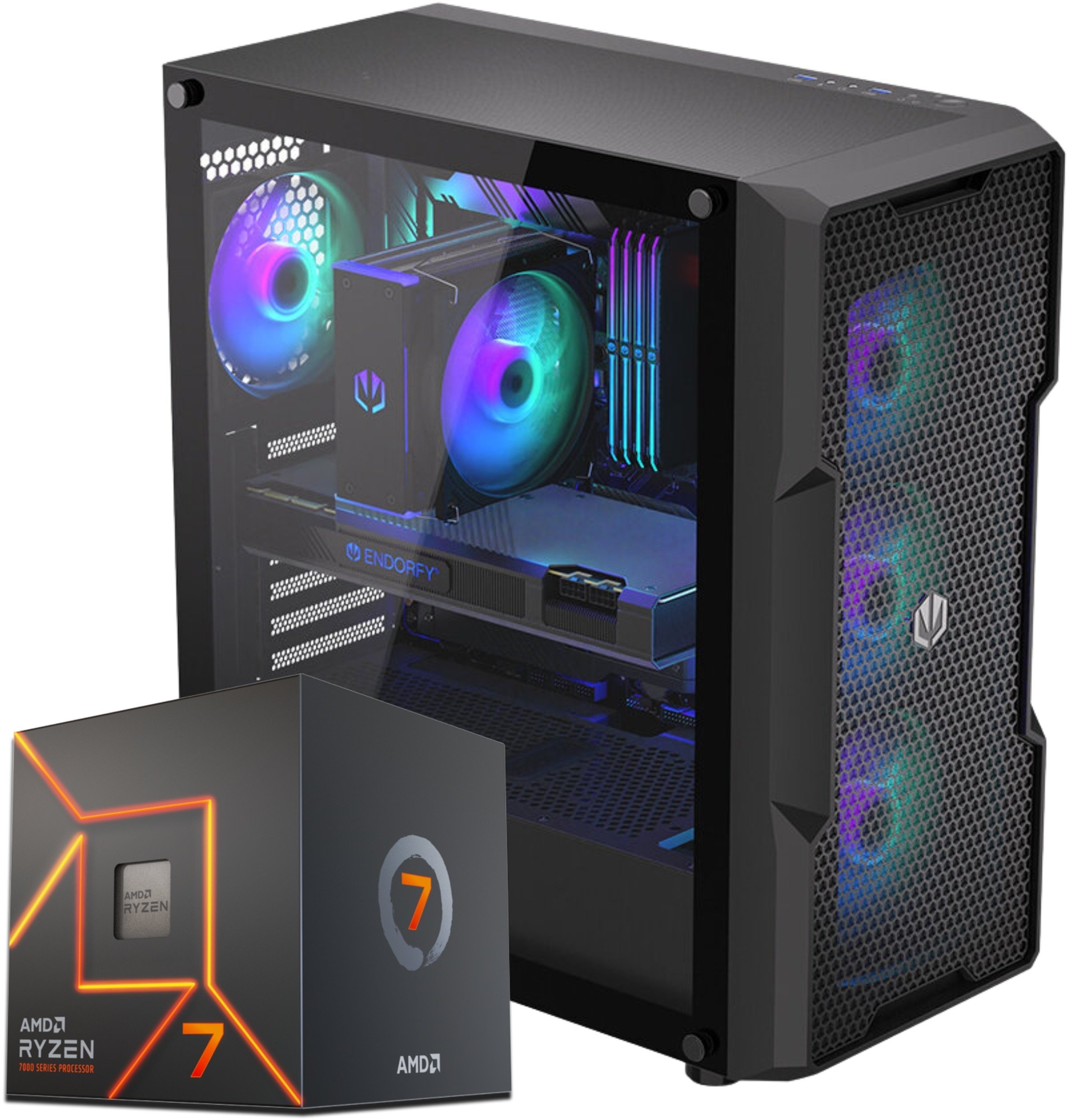 Komputer Komfig Ryzen 7 7700, 32 GB, Radeon RX 7900 XTX, 2 TB M.2 PCIe Windows 11 Pro