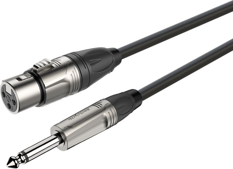 Kabel Roxtone Jack 6.3mm - XLR 1m czarny