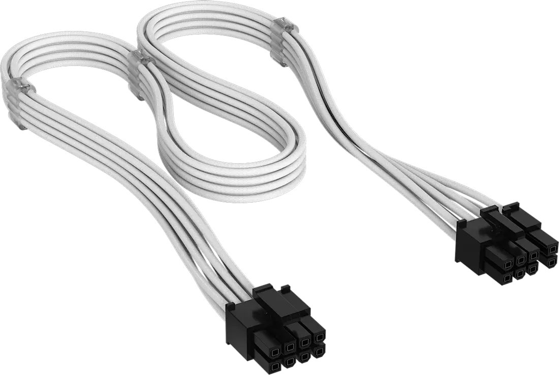Corsair Kabel Type 4 PCIe Power Connector 8-pin (6+2) 650mm indywidualnie owinięty - biały