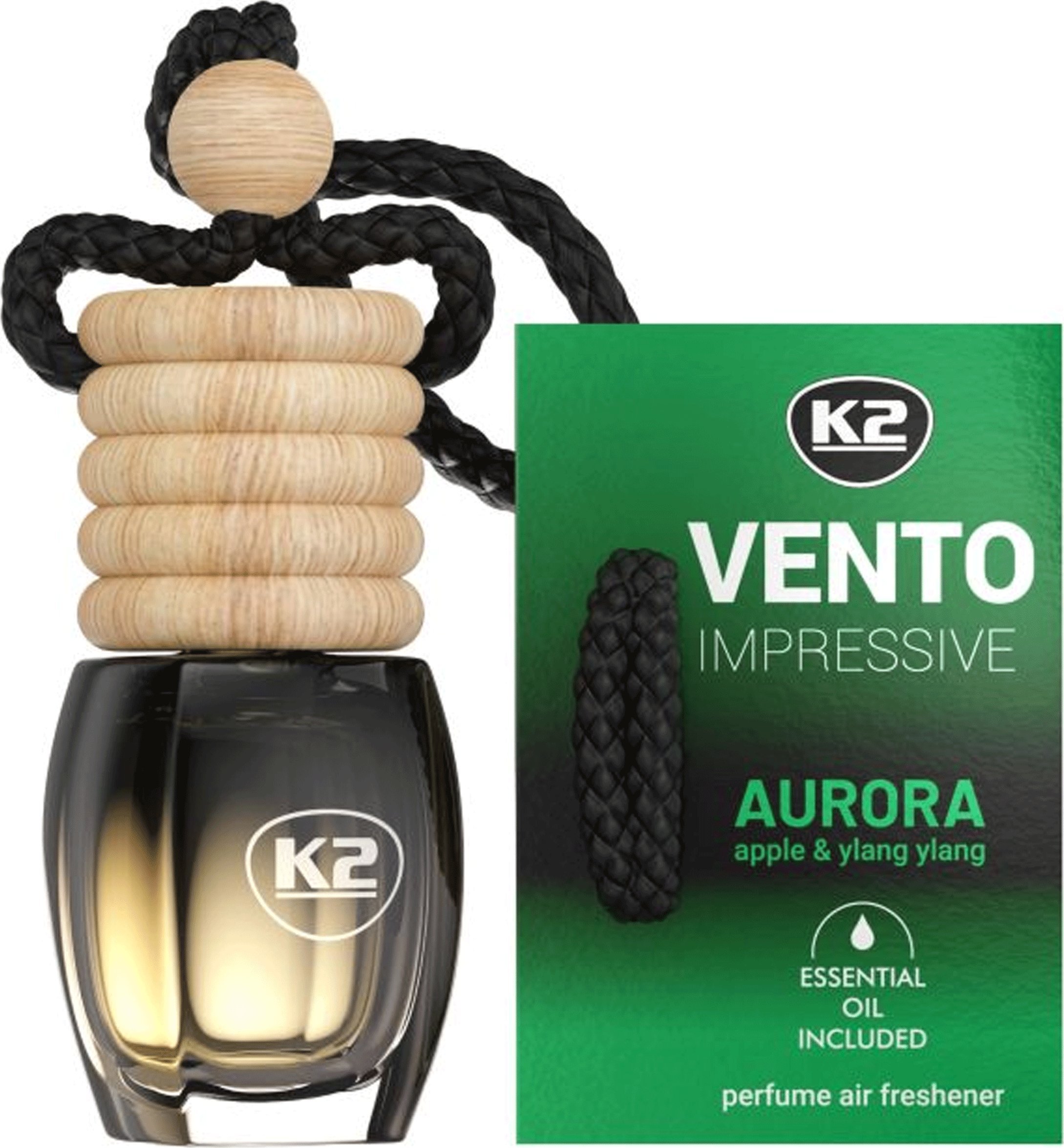K2 VENTO Solo Impressive AURORA 8ml Zapach Samochodowy Odświeżacz Zawieszka