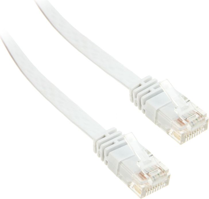 Фото - Кабель InLine 1,5m - kabel sieciowy U/UTP - 1000 Mbit - Cat.6 - RJ45 - biały (716 