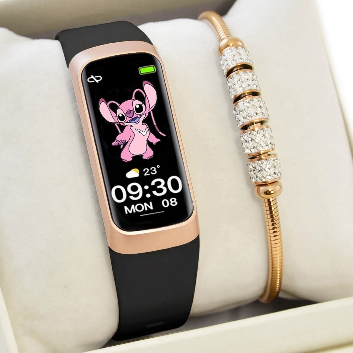 Smartband Gravity Zestaw dziecięcy zegarek SMARTBAND - GT40-5 R.G/BLACK + bransoletka