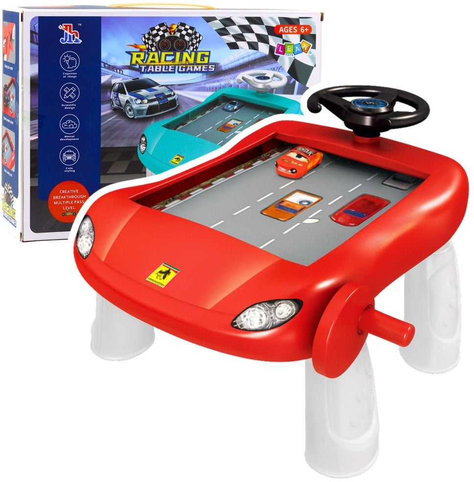 Symulator Jazdy Manualny Stolik Edukacyjny Czerwony