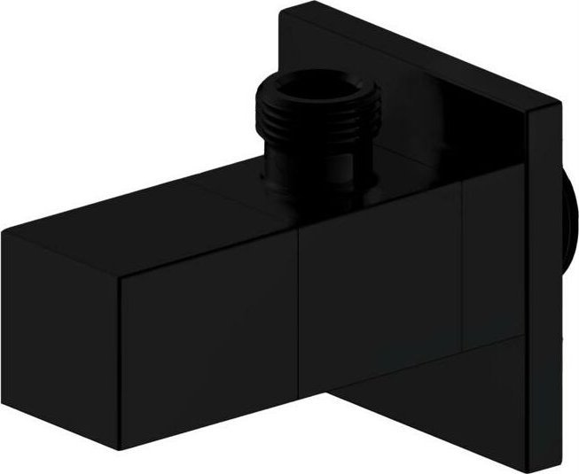 IDMAR Zawór kątowy 1/2" x 1/2" z głowicą ceramiczną 1001 czarny mat