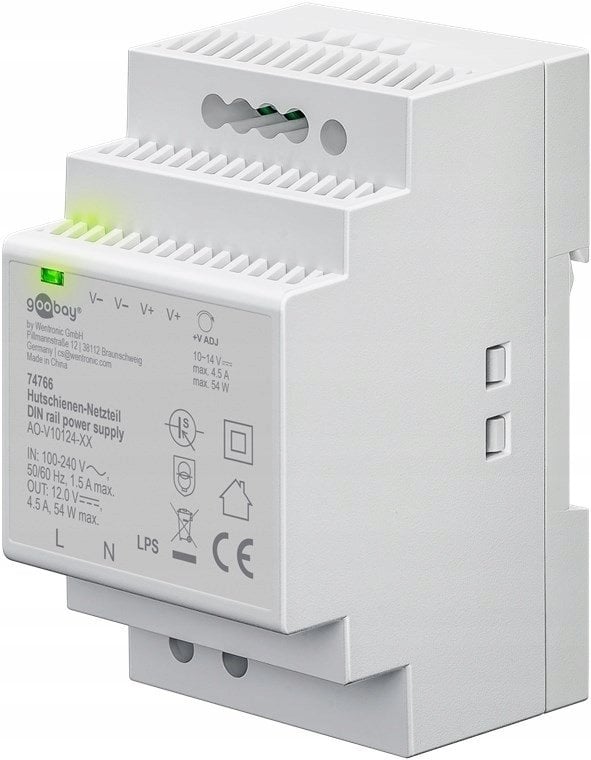 Goobay Zasilacz na szynę DIN 12 V (DC), 4,5 A, 54 W