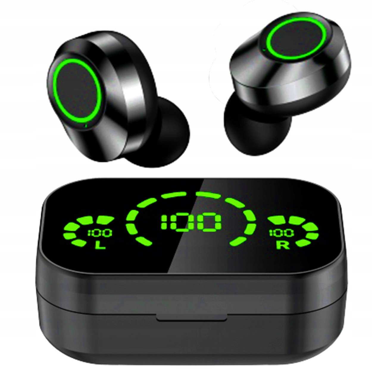 Słuchawki bezprzewodowe douszne BLUETOOTH 5.0 YD03 dotykowe stacja ładująca