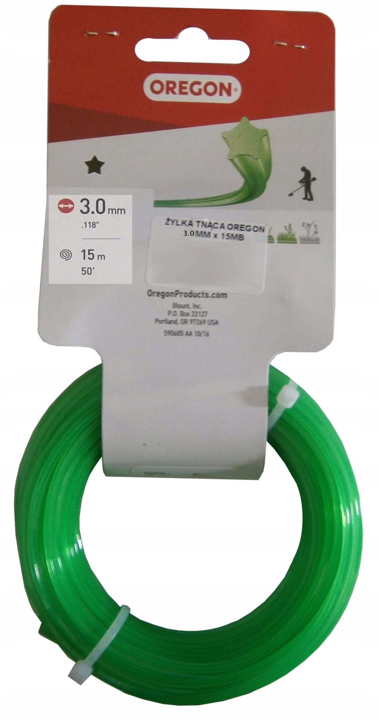Oleo-Mac OREGON Żyła do kosy gwiazdka 3,0mm x 15m (69-4580)