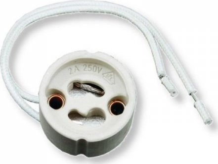 V-TAC Oprawka Ceramiczna Gniazdo GU10 Przewód PVC VT-7888