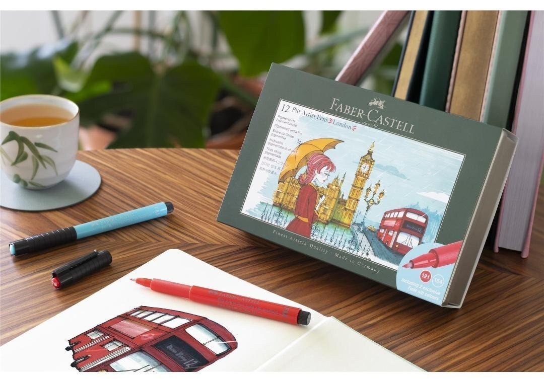 Faber-Castell Zestaw pisaków Pitt Artist Pen London 12szt