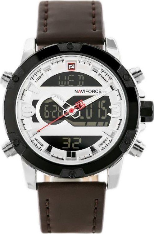 ZEGAREK MĘSKI NAVIFORCE - NF9097 (zn043a) - brown/silver