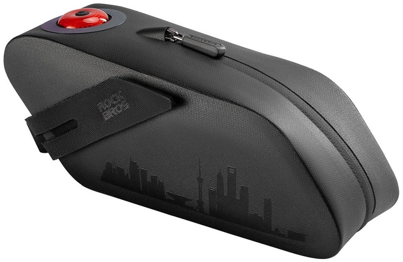 RockBros Torba rowerowa AS-078-1 podsiodłowa z inteligentną lampką tylną 0,8 l - czarna (59077693915...