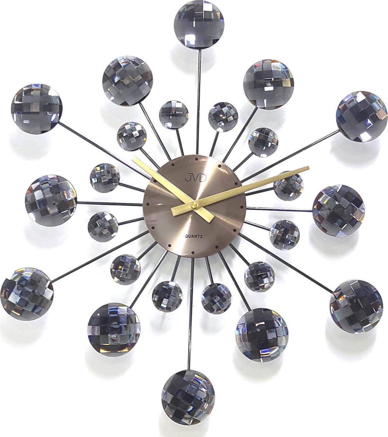 Фото - Радіоприймач / годинник JVD Zegar ścienny  HT464.2 z kryształkami, średnica 48,5 cm 