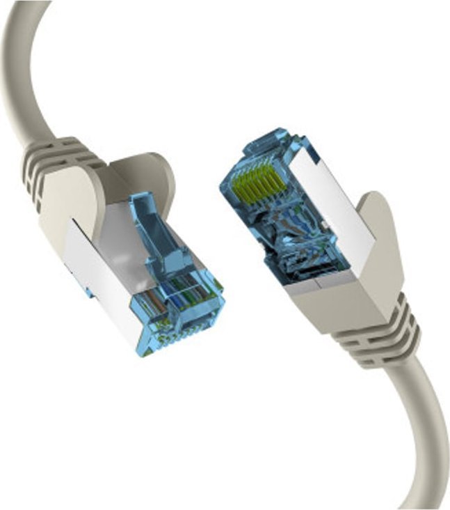 EFB EFB Netzwerkkabel CAT6a S/FTP PIMF mit CAT7 Rohkabel 10 Gigabit Ethernet Kupfer 2m grau