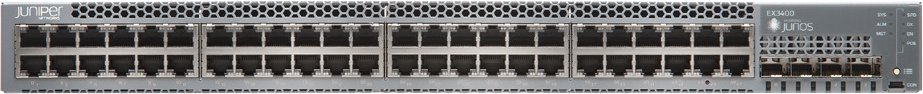 Juniper EX3400 48PORT SWITCH Zarządzany L2/L3 Gigabit Ethernet (10/100/1000) Obsługa PoE 1U Czarny
