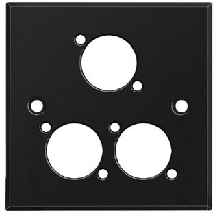 Kera Audio Panel montażowy potrójny Teriux TWP-3-BK