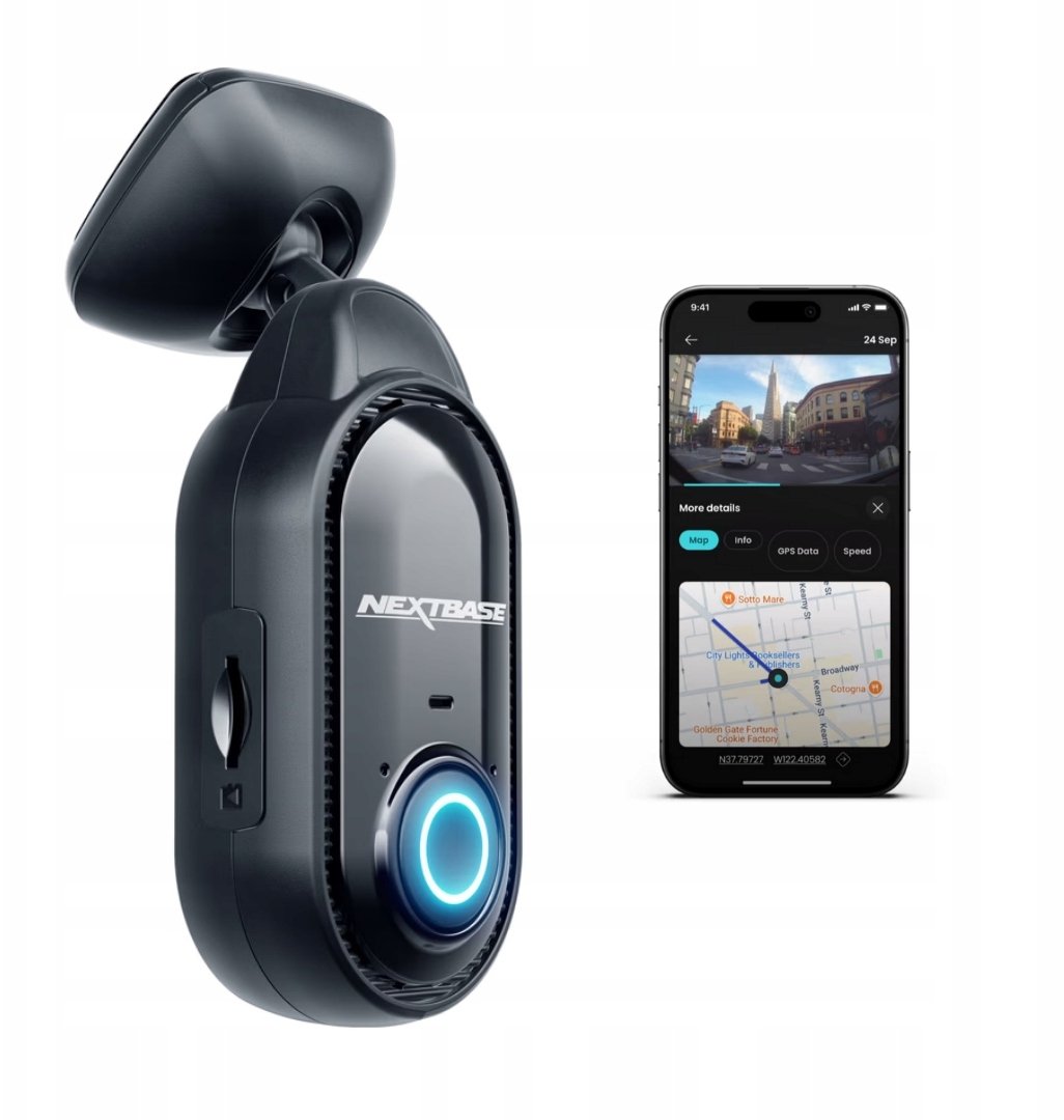 Wideorejestrator Nextbase Kamera samochodowa wideorejestrator Nextbase Piqo 1440p 2K GPS Wi-Fi