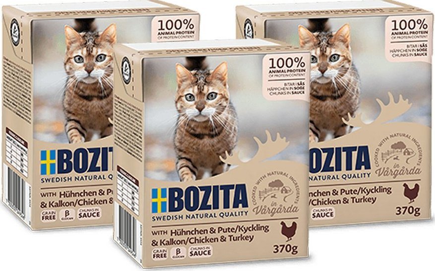 Bozita BOZITA Cat Kurczak i indyk w sosie 3x370g