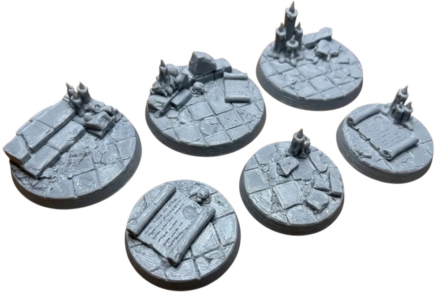 Himoto Podstawki Sceniczne Bases Dungeon 32mm 7 szt. szare