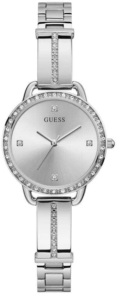 Zegarek Guess Zegarek damski GW0022L1 CYRKONIE srebrny