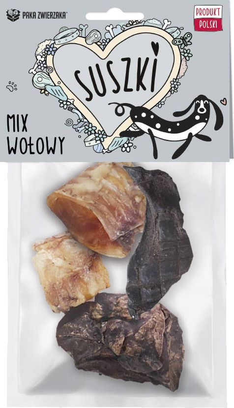 Paka Zwierzaka Suszki Mix Wołowy 100g