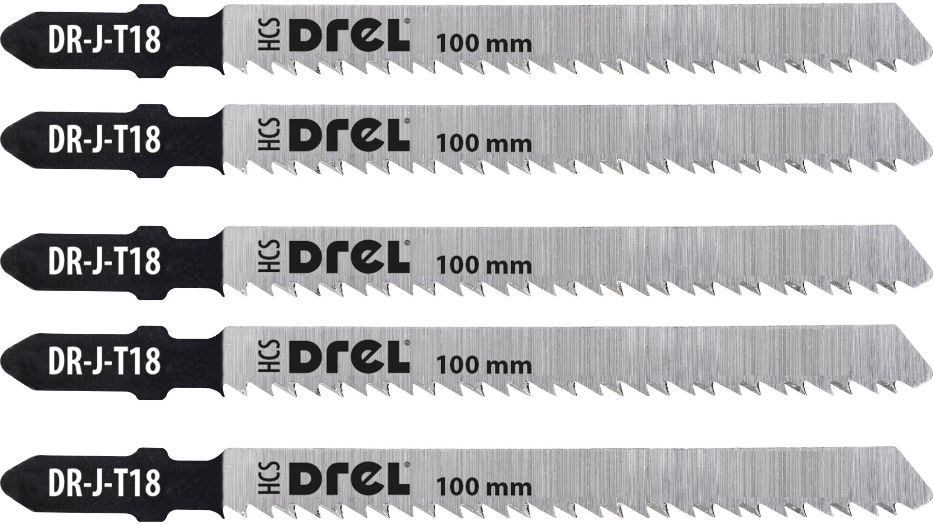 Drel DREL Brzeszczoty T 75 mm 10TPI do drewna PVC 5 szt