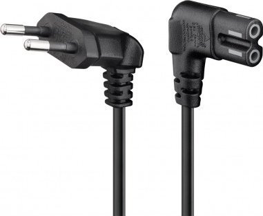 Kabel zasilający Triton Kabel przyłączeniowy z wtyczką Euro, obustronnie kątowy, 1,5 m, czarny - Długość kabla 1.5 m