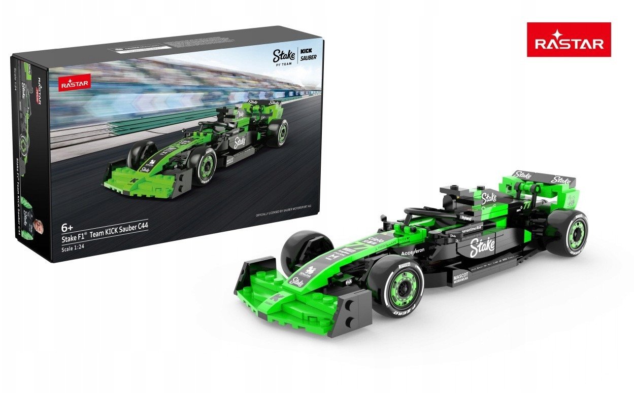Ramiz Bolid 1:24 Stake F1 Team KICK Sauber C44 Klocki Zielony RASTAR EDUKAMP