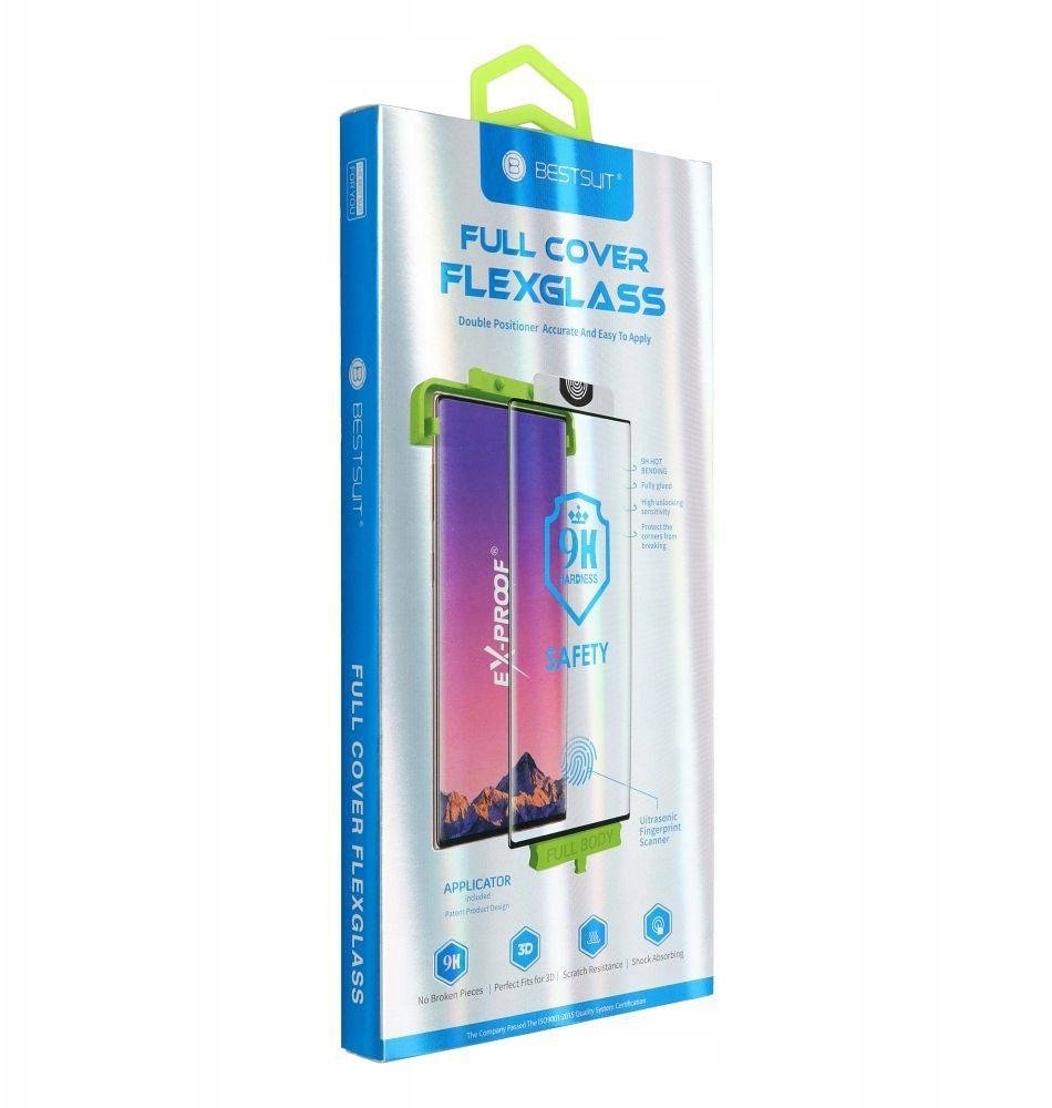 Szkło hybrydowe Bestsuit Flexible 5D Full Glue do Samsung Galaxy S26 Ultra czarny - działający czytnik