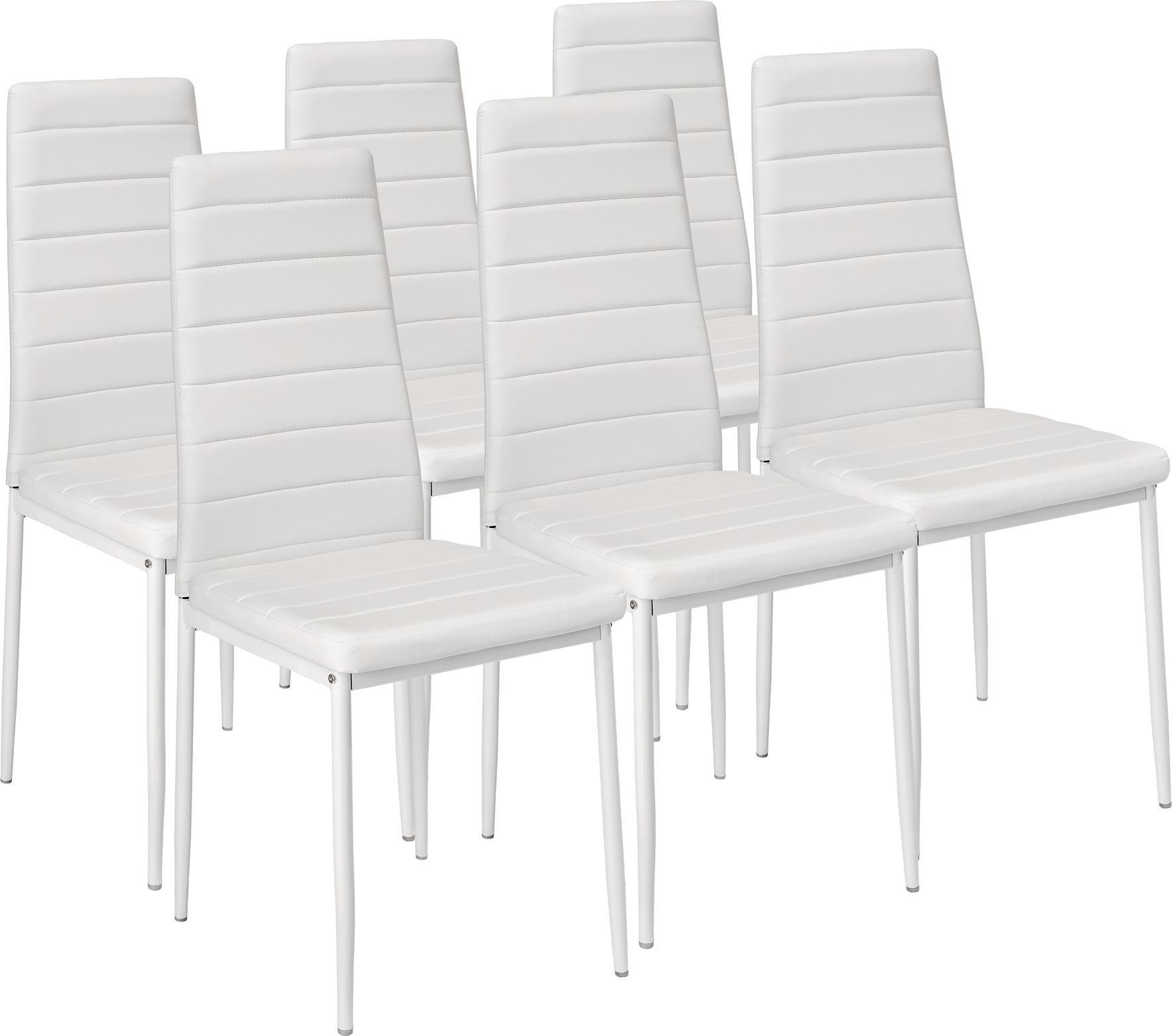 Фото - Стілець Tectake 6 krzeseł do jadalni - biały 